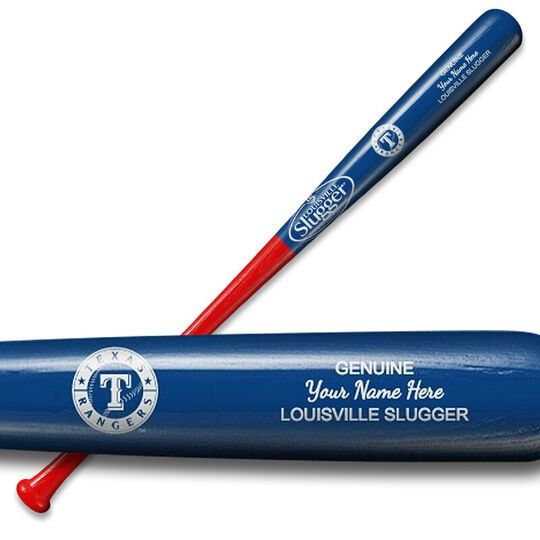 The Official Personalized Louisville Slugger with Texas Rangers Logo